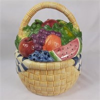Susan Winget ceramic fruit basket cookie jar