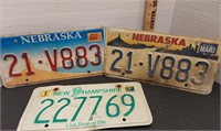 Nebraska & New Hampshire license plates