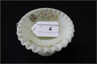 6" Fenton Satin Glass Custard Dish