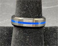 Stainless Steel Thin Blue Line Band