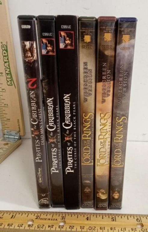 Pirates Of The Caribbean & Lord Of The Rings DVDs