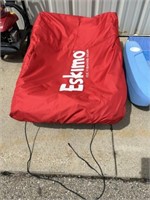 Eskimo flip up ice fishing tent with cover and