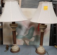 11 - PAIR OF MATCHING TABLE LAMPS (T75)