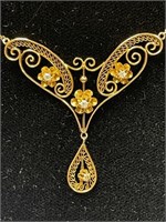 14k Gold Necklace with  Diamonds