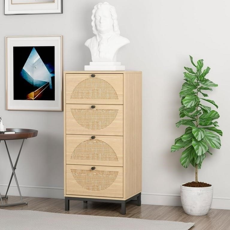 1 Diubas Natural Rattan Cabinet with 4 Drawers