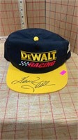 Dewalt racing hat with signatures