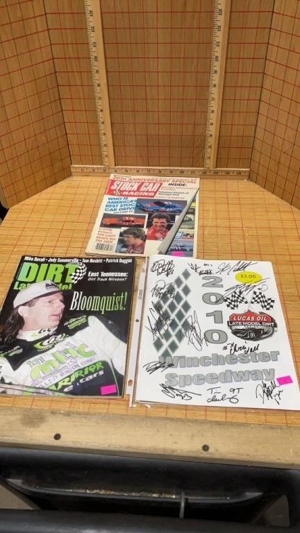 Three magazines one with signatures