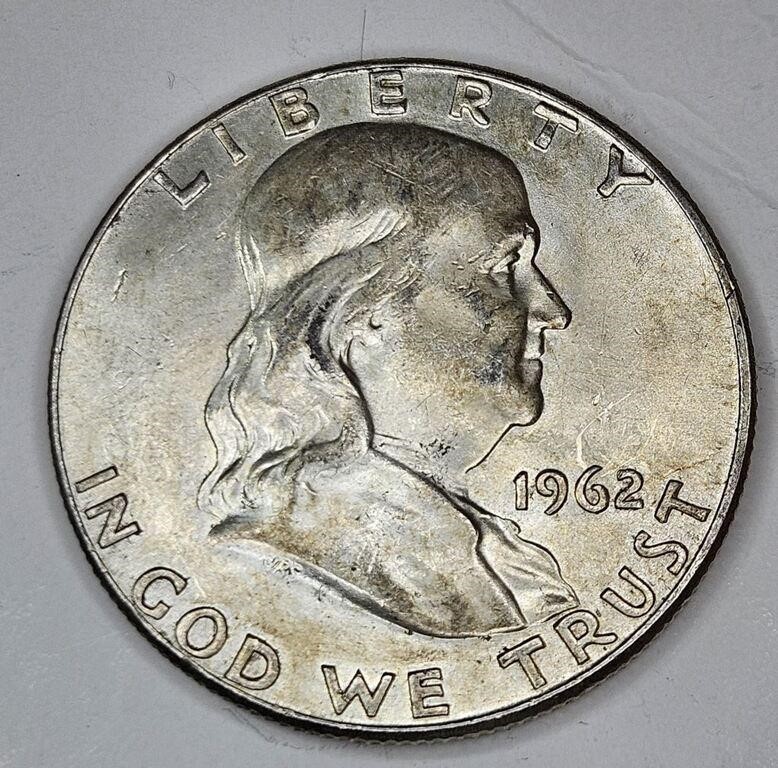 1962 BU Franklin Half Dollar