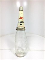 Mobiloil A Tin Pourer, Cap on Imp Quart Bottle