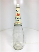 Mobiloil BB 50 Tin Pourer, Cap on Imp Quart Bottle