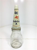 Mobiloil A 30 Tin Pourer, Cap on Imp Pint Bottle