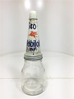 Mobiloil AF 4- Tin Pourer, Cap on Imp Pint Bottle