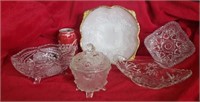 Vintage Glassware Candy Dishes.