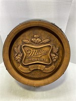 MILLER HIGH LIFE BARREL ADVERTISING