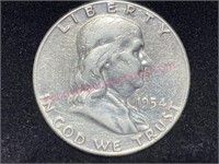 1954 Franklin Half Dollar (90% silver)