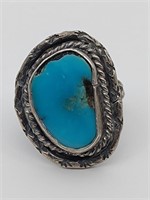Vintage Navajo Sterling Silver Turquoise RIng