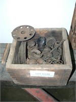Wooden box with vintage hardware