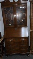 Antique Cherry Wood Secretary Cabinet