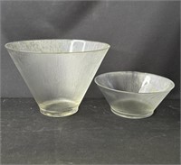 Pair of vintage Federal glass punch bowls