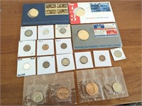 Group of vintage US coins and medals