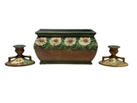 3 Pc Set of RoseVille Pottery Dahlrose