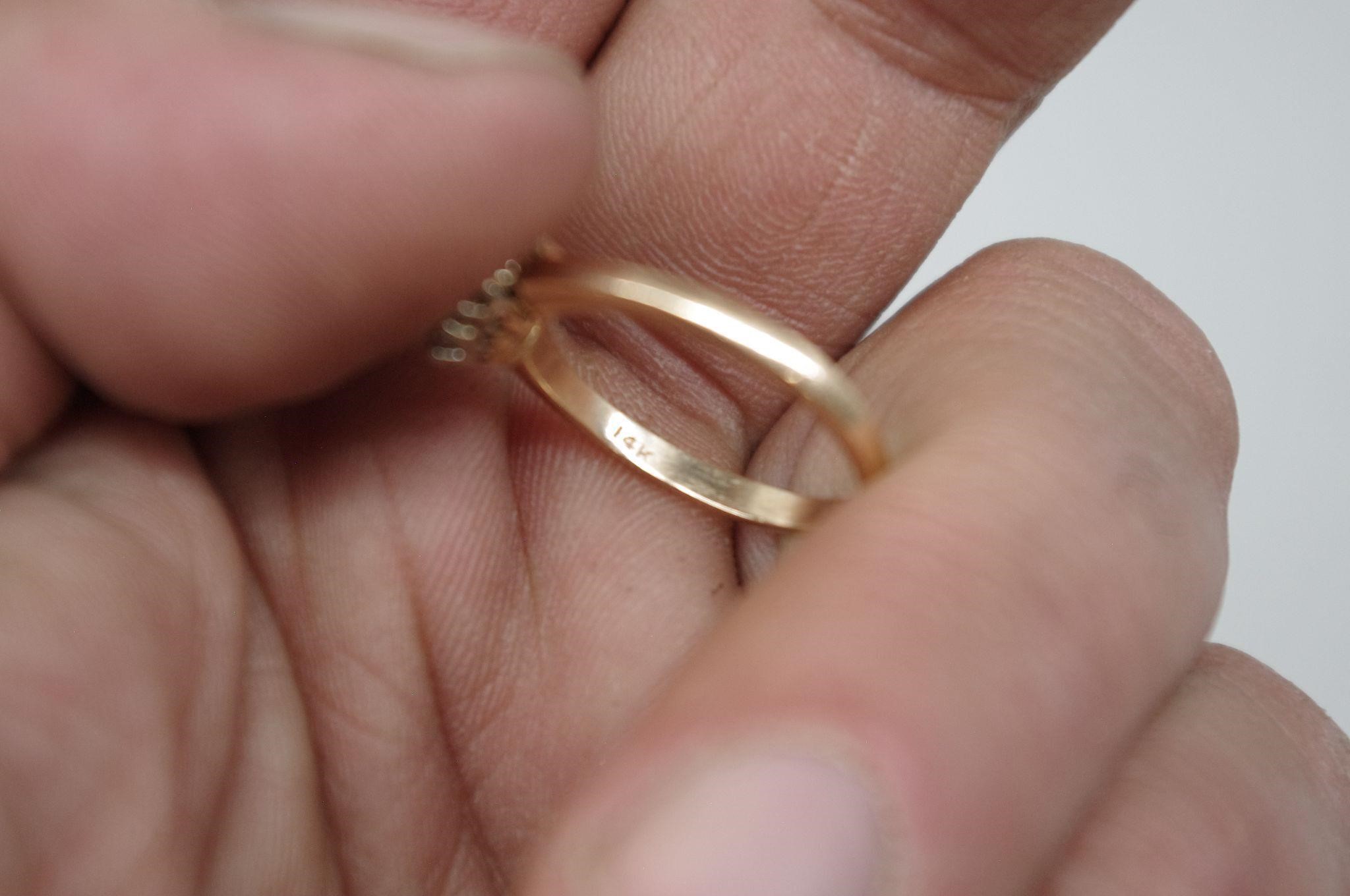 14 karat Gold Ring with Diamonds