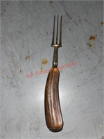 1800’s stag handle antique fork (Connex 2)