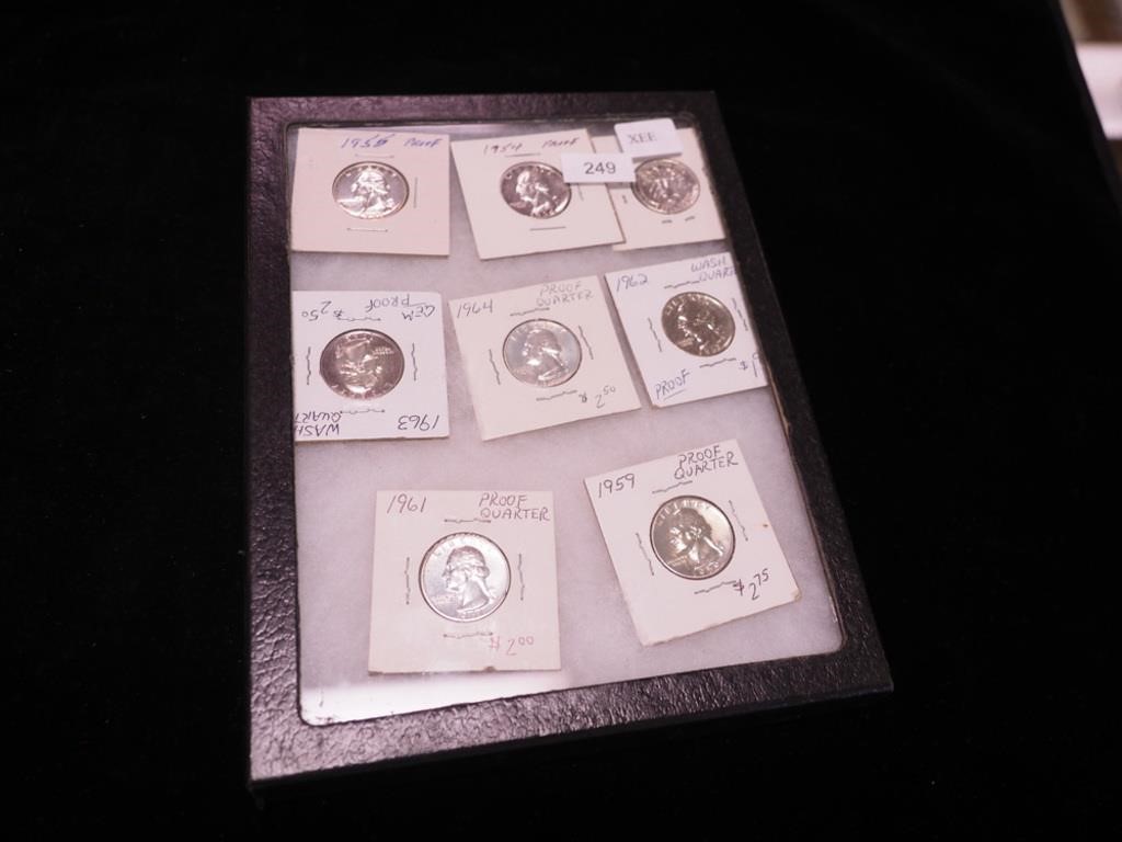 Eight U.S. silver 1950s and 1960s in