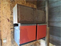 Metal Cabinet & Wood Cabinet