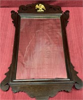 CHIPPENDALE STYLE CARVED MAHOGANY MIRROR WITH