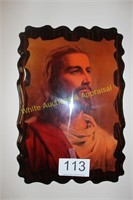 Decagauge Picture of Jesus on Pine Board