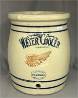 RW 3 gal hand turned water cooler w/ 4" wing