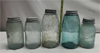 Old Canning Jars with Zink Lids
