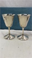 Two Victorian Plate 6 Inch Silver Plated Goblets