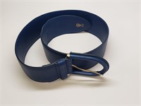 Rare Gucci Women's Blue Leather Belt