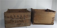 2 Vintage Wood Crates