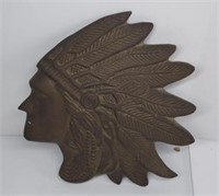 Metal Native Indian Head Wall Decor