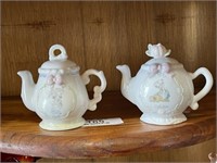 2 Precious Moments Collectible Tea Pots