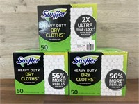 3-50 pack swiffer dry cloths