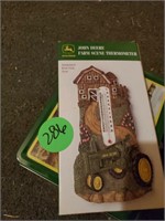 JOHN DEERE THERMOMETER AND TIN