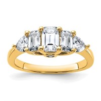14k- G H I True Light Moissanite Engagement Ring