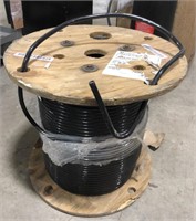 Spool Of Black PVC 600V Wire / Net weight 117lbs