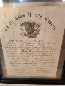 Discharge Paper from 1860