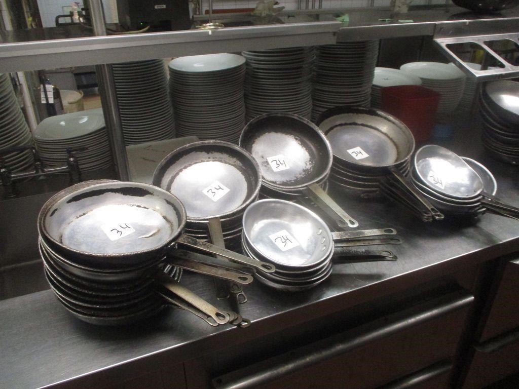 (38) ASSORTED FRY PANS