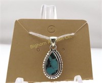 Pendant, Turquoise, Sterling Silver