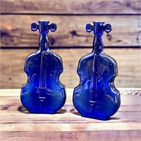 VTG Cobalt Blue Cello Vases 2