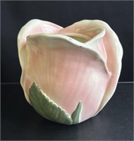 Vintage MCM USA pottery rose vase