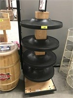 4 TIER ROUND DISPLAY ON CASTERS