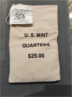 Bag Of 100 Oklahoma State Quarters - Mint Bag