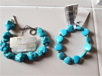 2 Pc Blue Stone Bracelets
